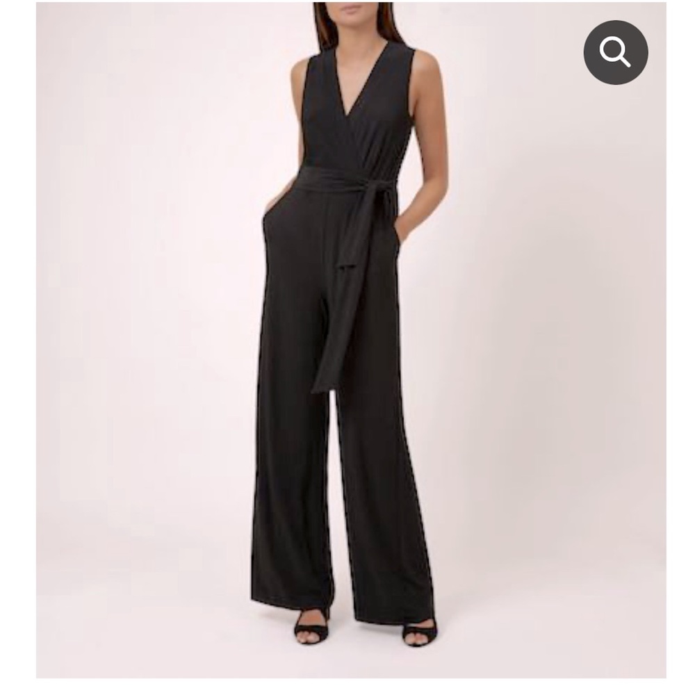 HOBBS of London Jordanna Wide-Leg Black Belted Jumpsuit 10